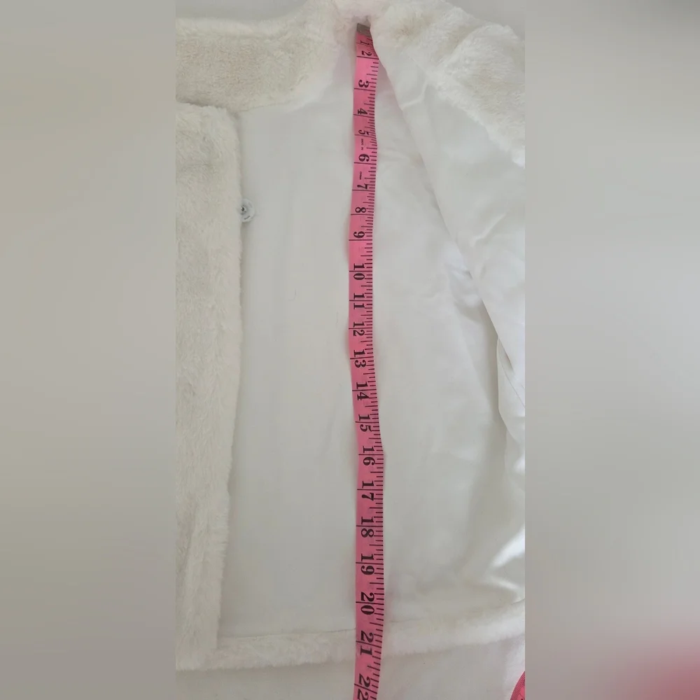 Adrianna Papell Ivory 3/4 Sleeve Fur Jacket - Picture 9 of 10